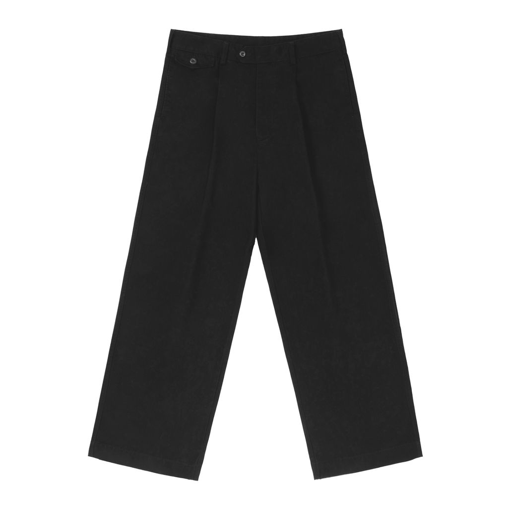 Pantalon droit taille ajustable – coloris noir