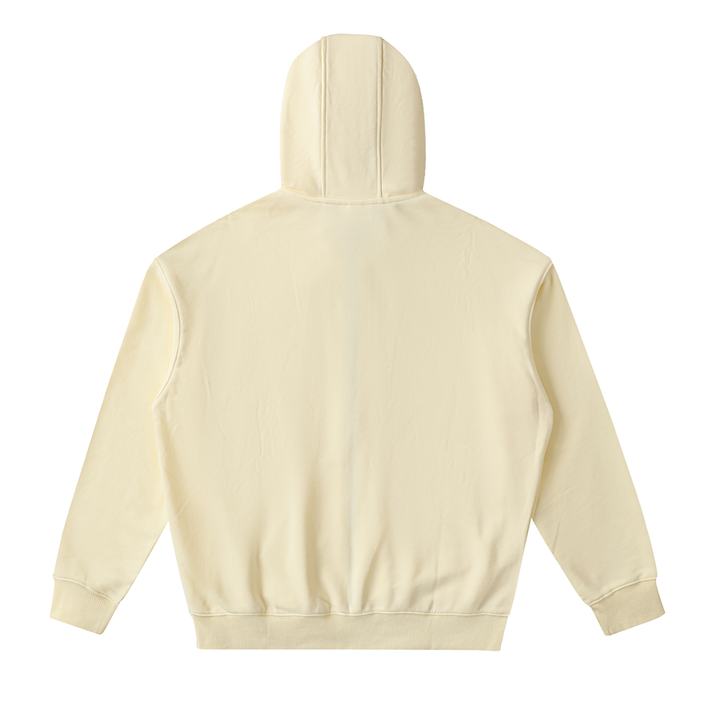 Veste zippée à capuche coton – Arvo – coloris crème