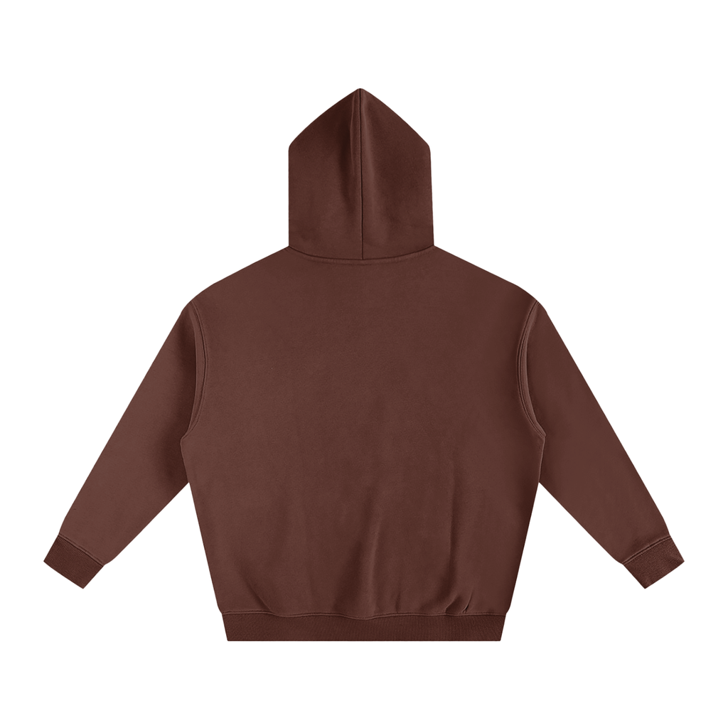 Sweat à capuche oversize molletonné – Arvo – coloris café