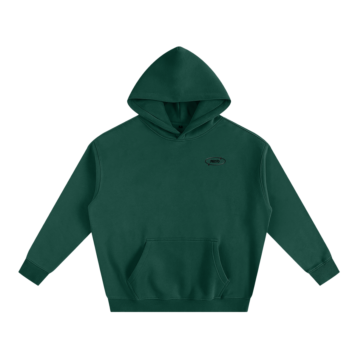 Sweat à capuche oversize molletonné – Arvo – coloris vert Eden