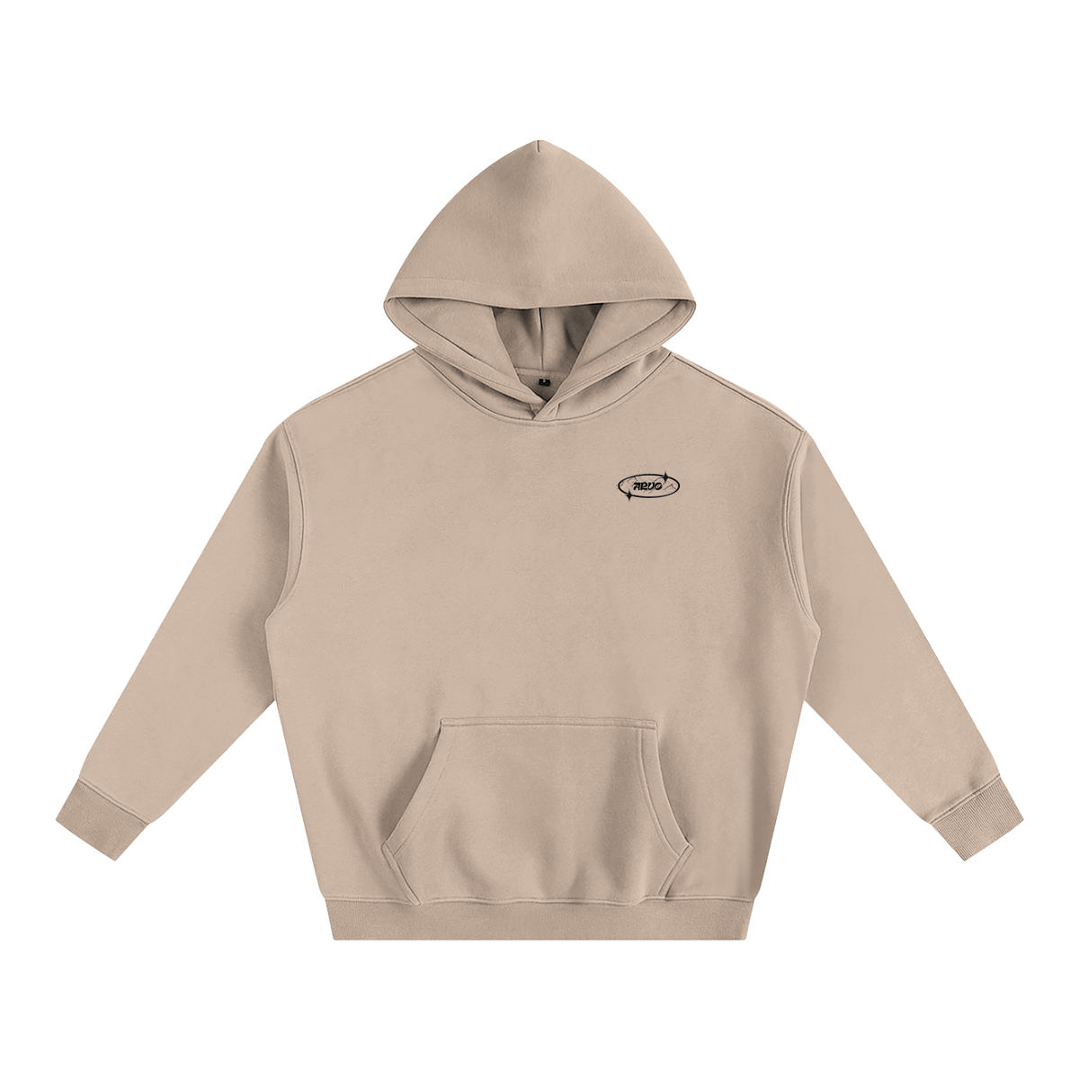Sweat à capuche oversize molletonné – Arvo – coloris abricot grisé