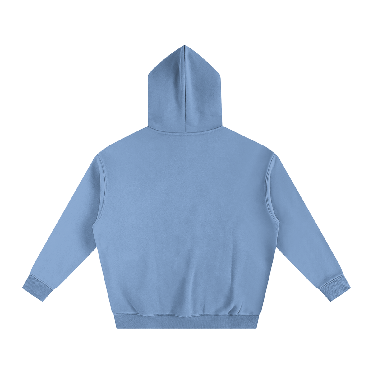 Sweat à capuche oversize molletonné – Teddy – coloris bleu moyen