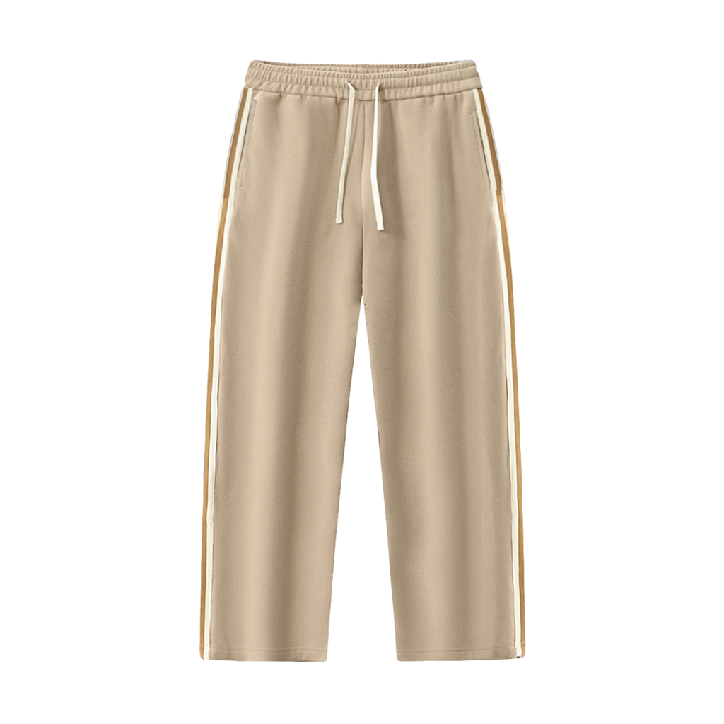 Jogging droit à bandes latérales – coloris kaki