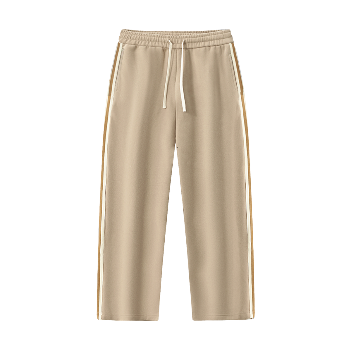 Jogging droit à bandes latérales – coloris kaki