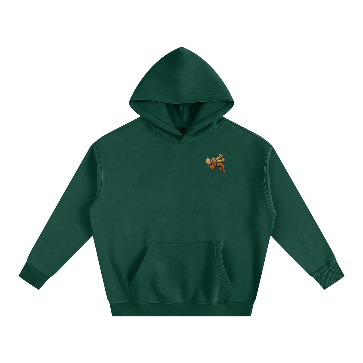 Sweat à capuche oversize molletonné – Teddy – coloris vert Eden