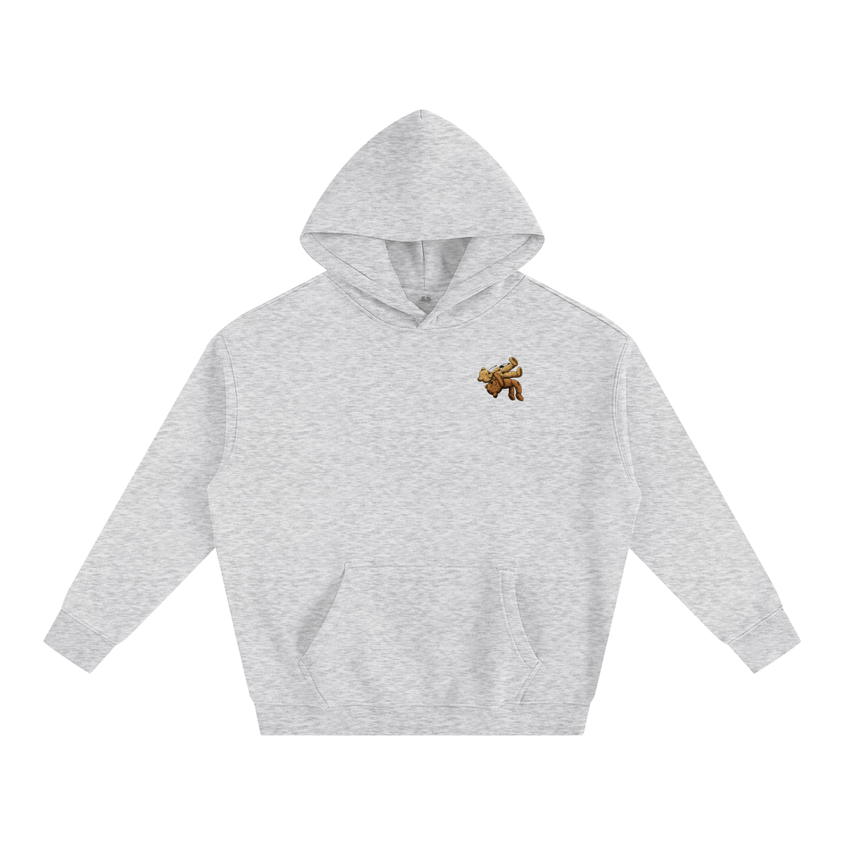 Sweat à capuche oversize molletonné – Teddy – coloris gris chiné
