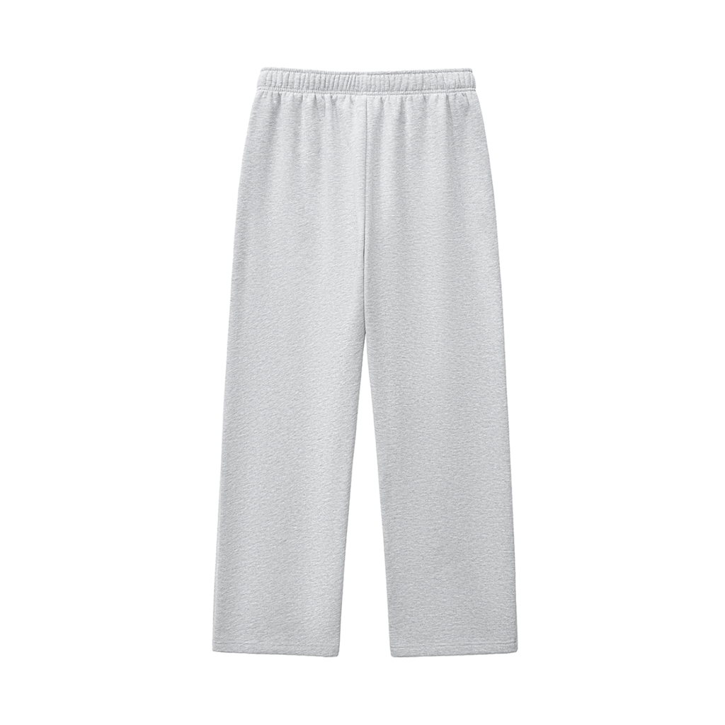 Jogging molletonné à surpiqûres – coloris gris chiné