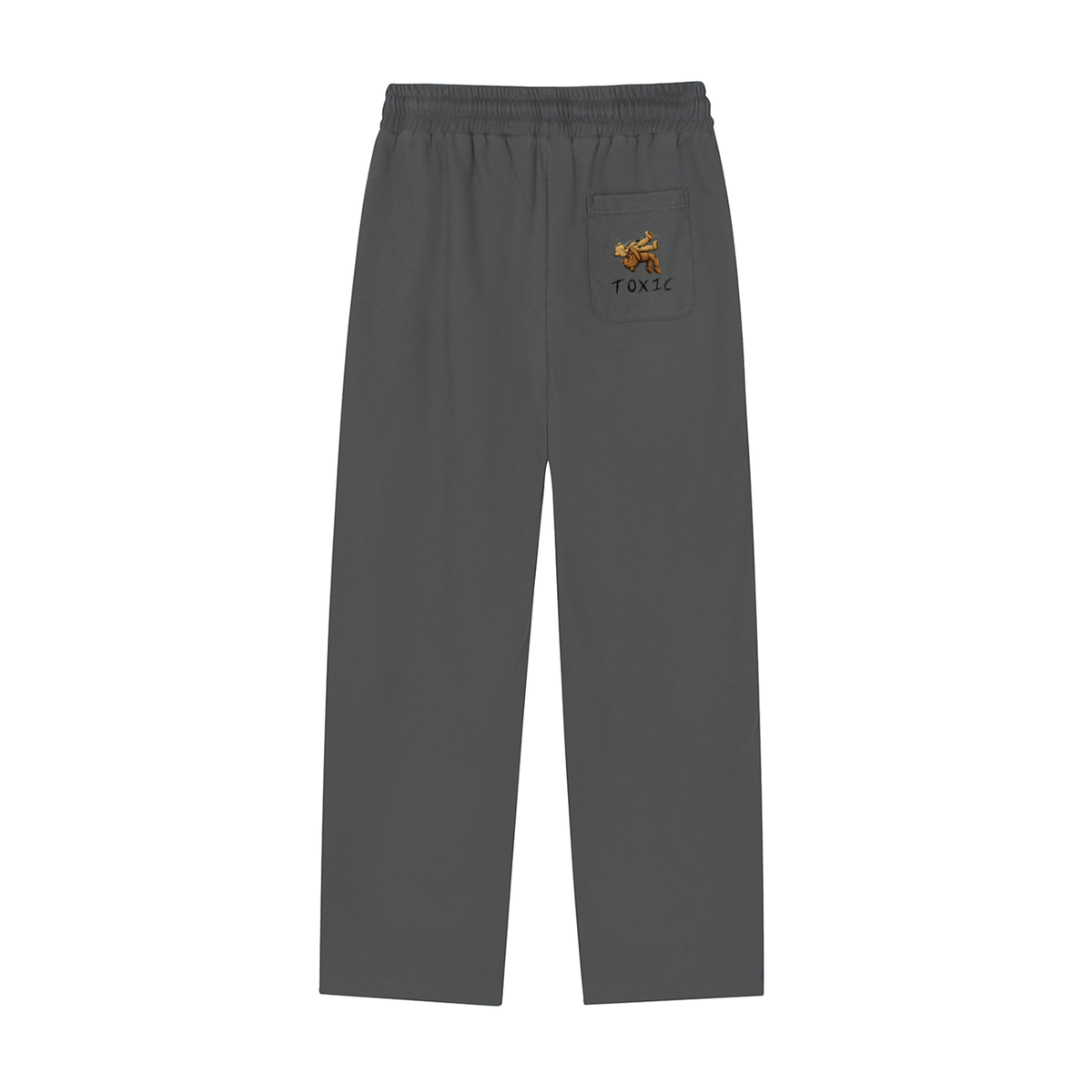 Jogging droit à bandes réfléchissantes – Teddy – coloris gris foncé