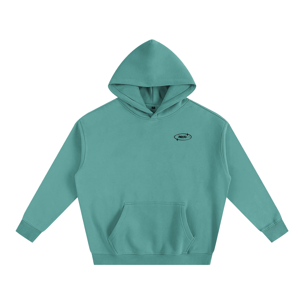 Sweat à capuche oversize molletonné – Arvo – coloris vert moyen