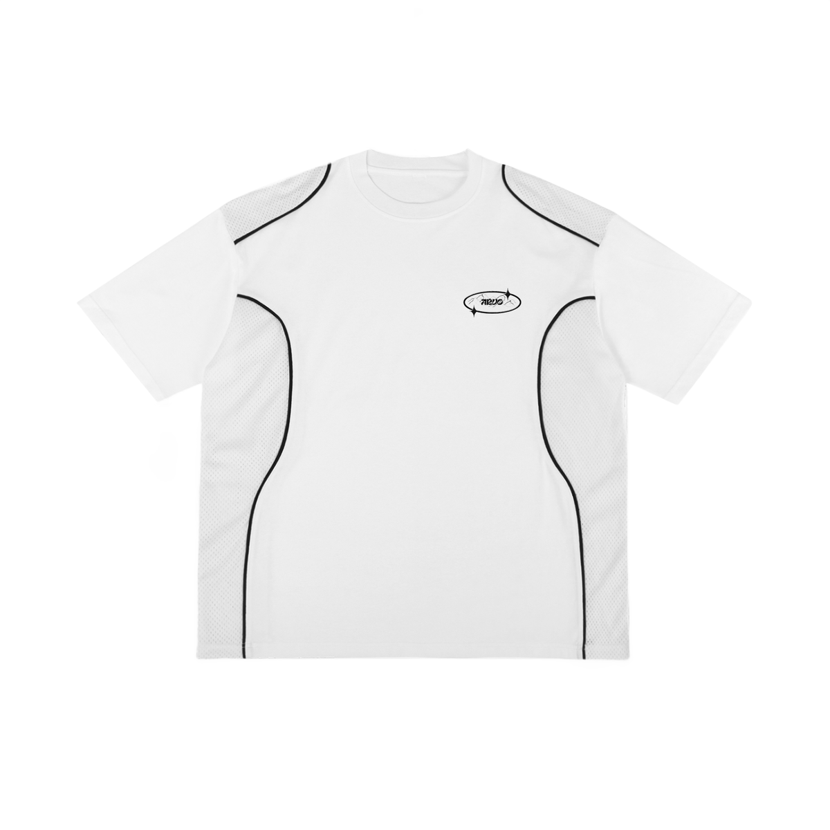 T-shirt à passepoils contrastés – Arvo – coloris blanc