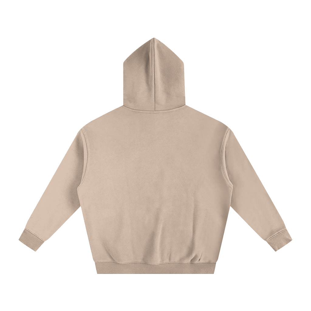 Sweat à capuche oversize molletonné – Teddy – coloris abricot grisé
