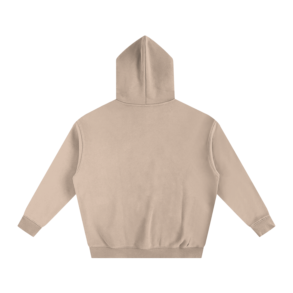 Sweat à capuche oversize molletonné – Teddy – coloris abricot grisé