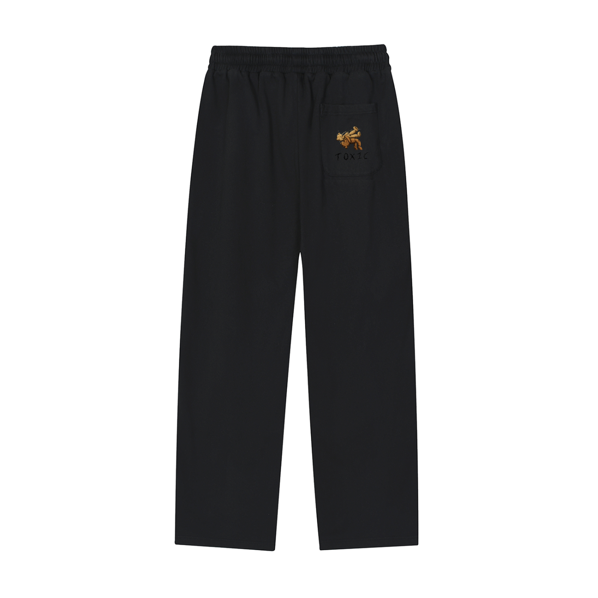 Jogging droit à bandes réfléchissantes – Teddy – coloris noir