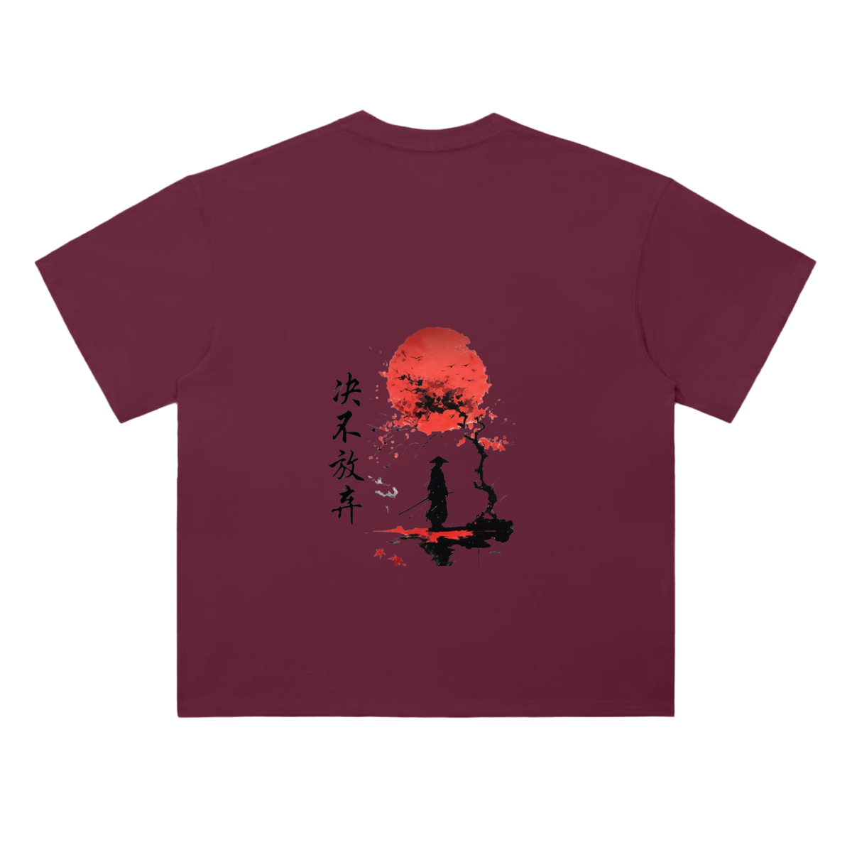 T-shirt épais 300 g/m² – Samouraï – coloris bordeaux