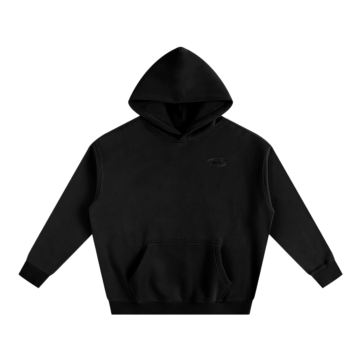 Sweat à capuche oversize molletonné – Arvo – coloris noir