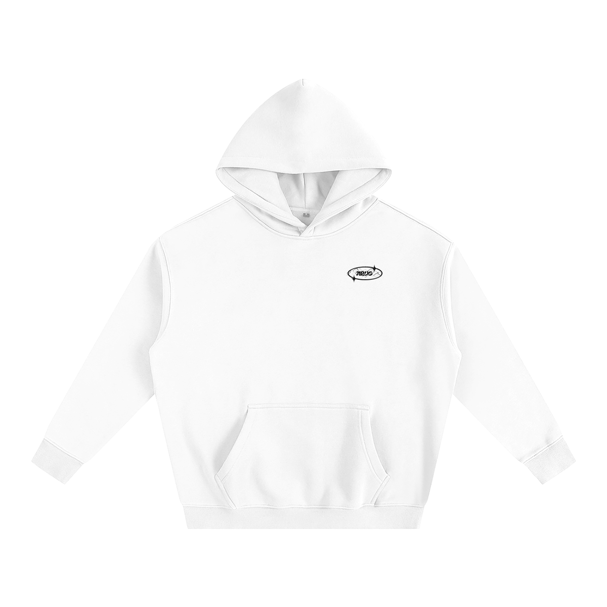 Sweat à capuche oversize molletonné – Arvo – coloris blanc