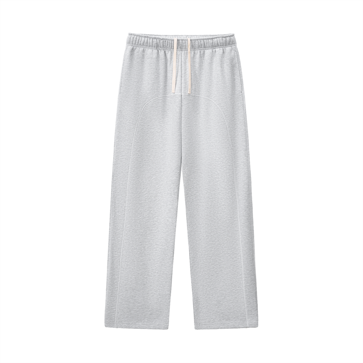 Jogging molletonné à surpiqûres – coloris gris chiné