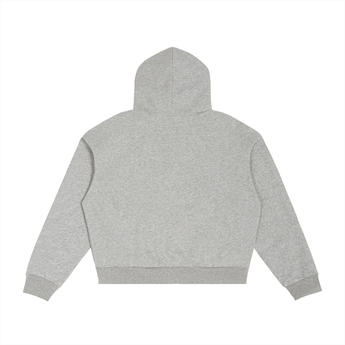 Veste zippée boxy capuche à carreaux – coloris gris chiné