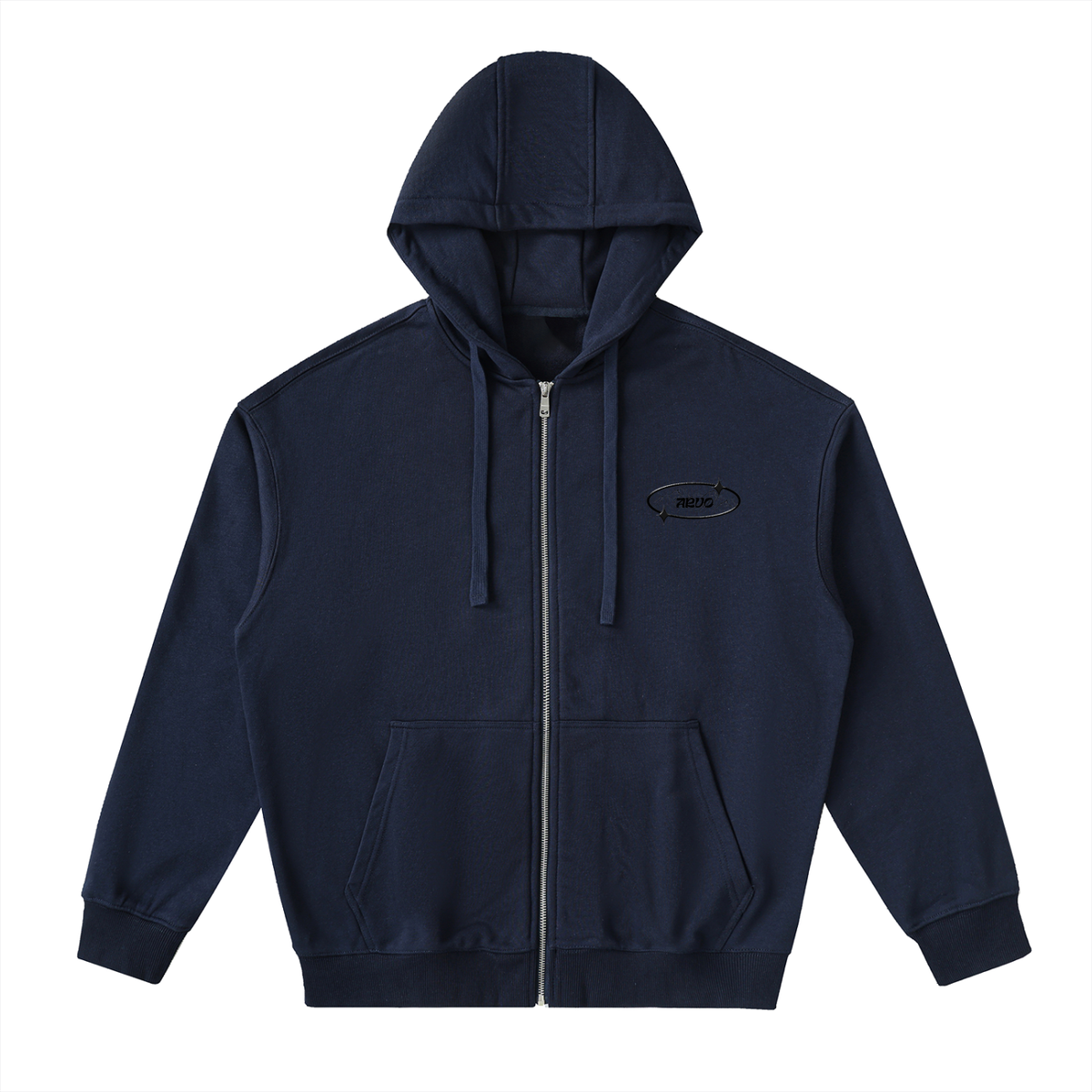 Veste zippée à capuche coton – Arvo – coloris bleu marine