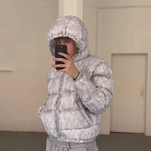 Apex Camo Puffer Jacket – gris camouflage
