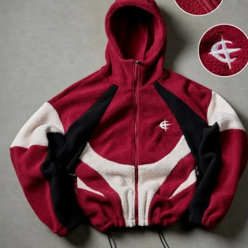 Apex Fleece Panel Jacket – bordeaux