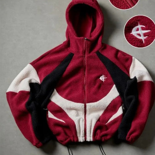 Apex Fleece Panel Jacket – bordeaux