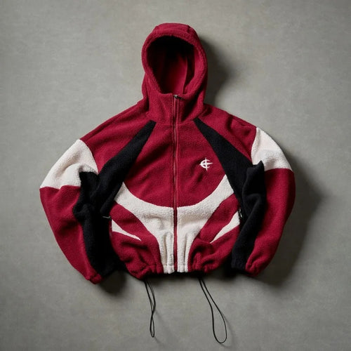 Apex Fleece Panel Jacket – bordeaux