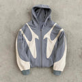 Apex Panel Zip Hoodie – gris / crème
