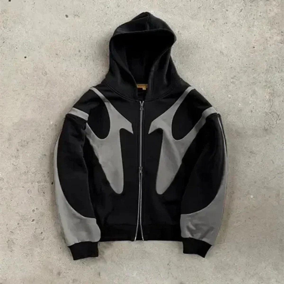 Apex Panel Zip Hoodie – noir / gris