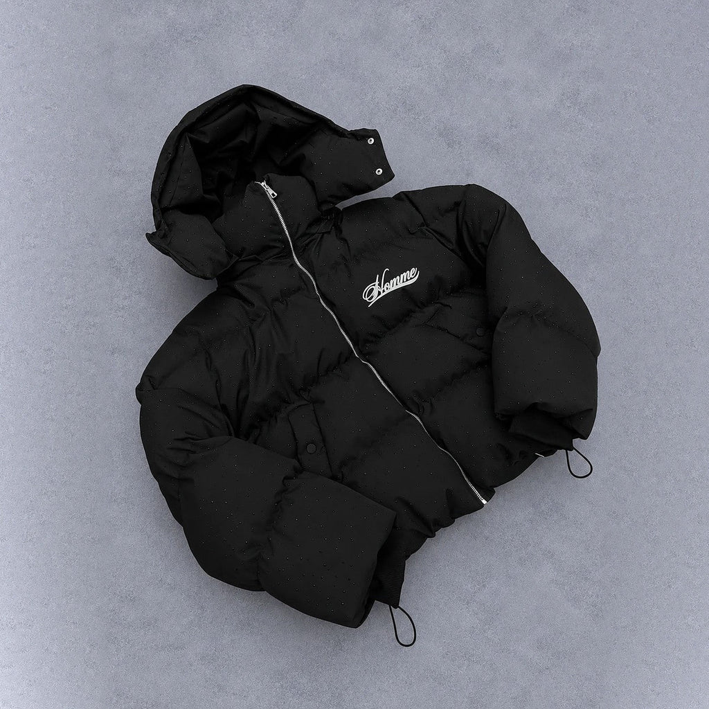 Apex Script Puffer Jacket – noir