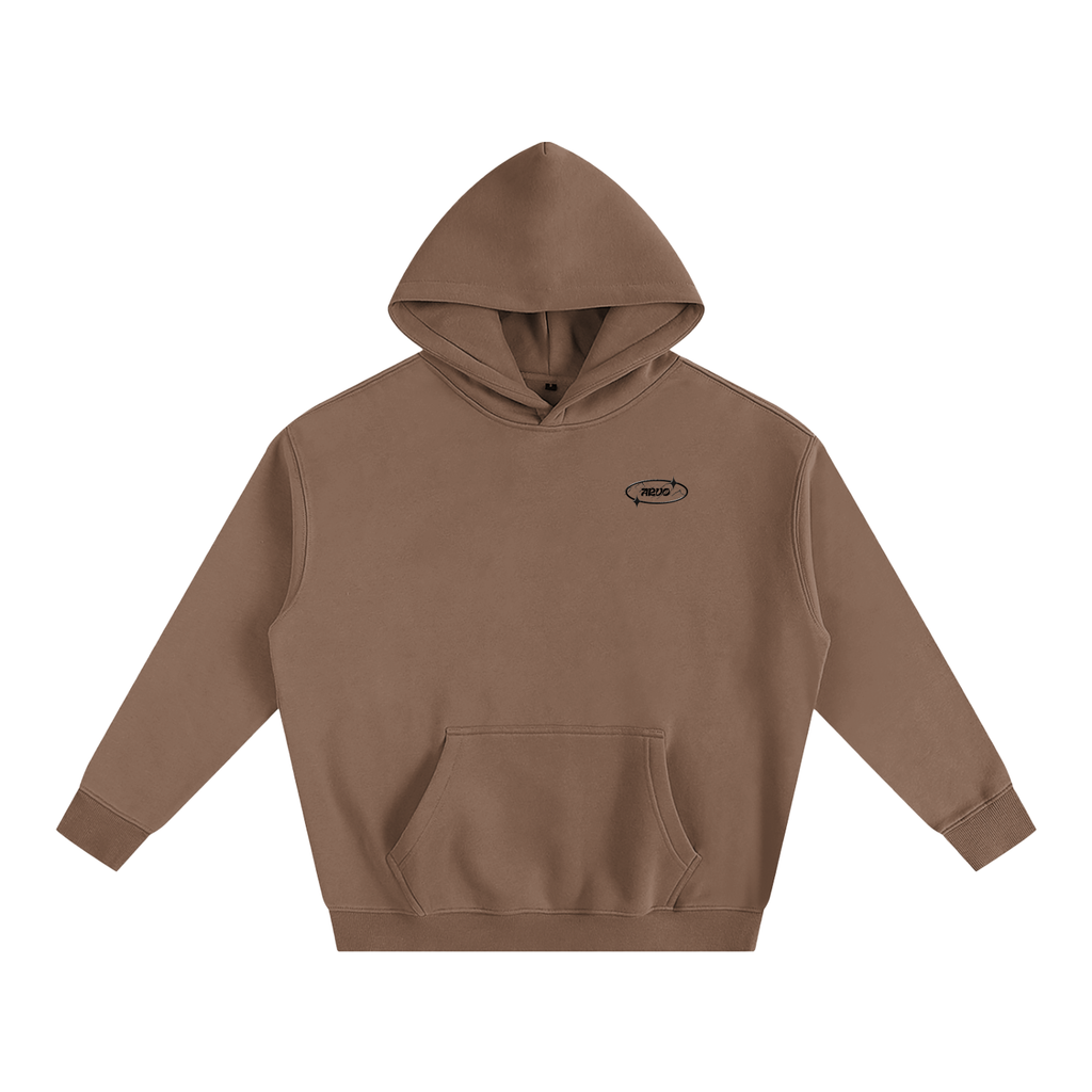 Sweat à capuche oversize molletonné – Arvo – coloris marron