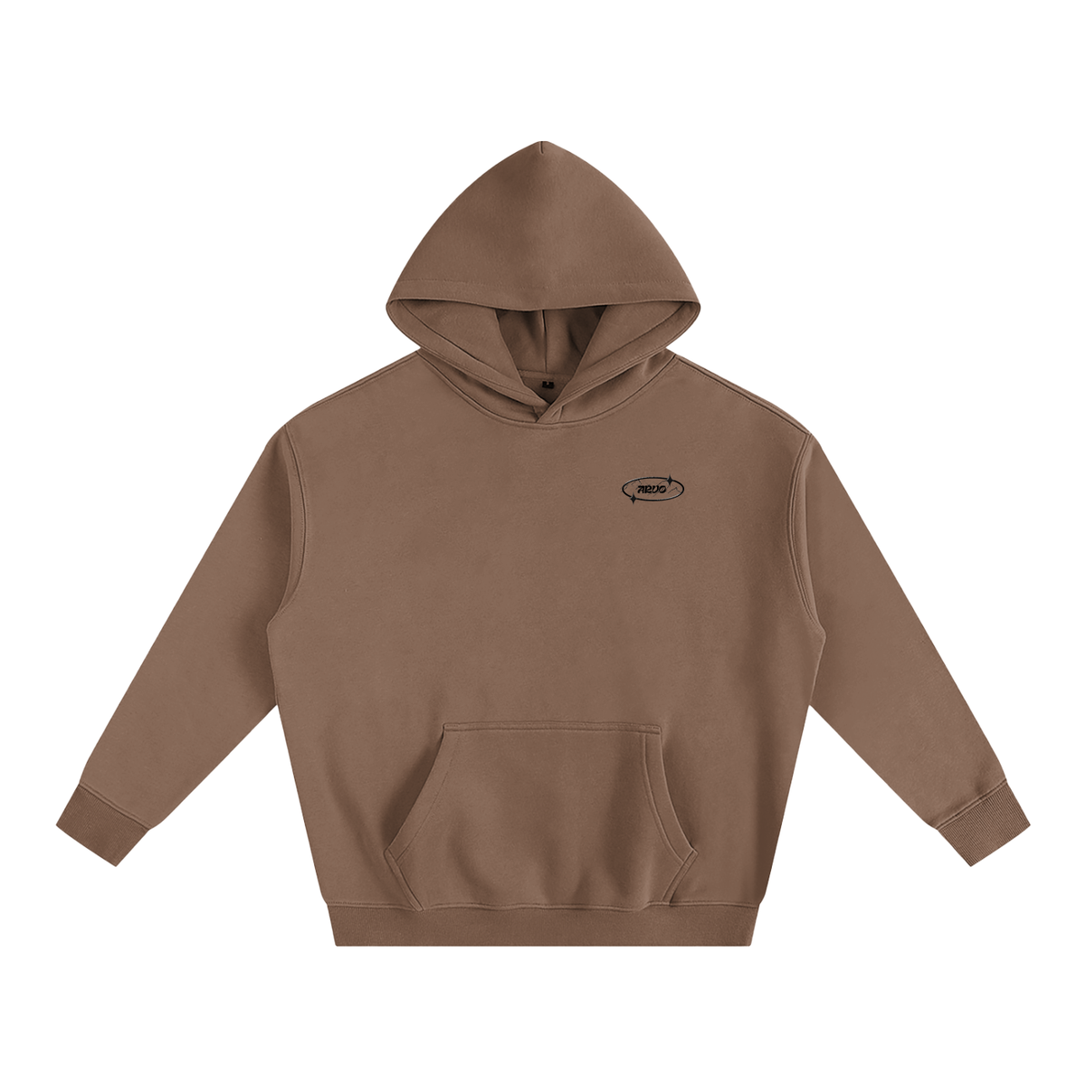 Sweat à capuche oversize molletonné – Arvo – coloris marron