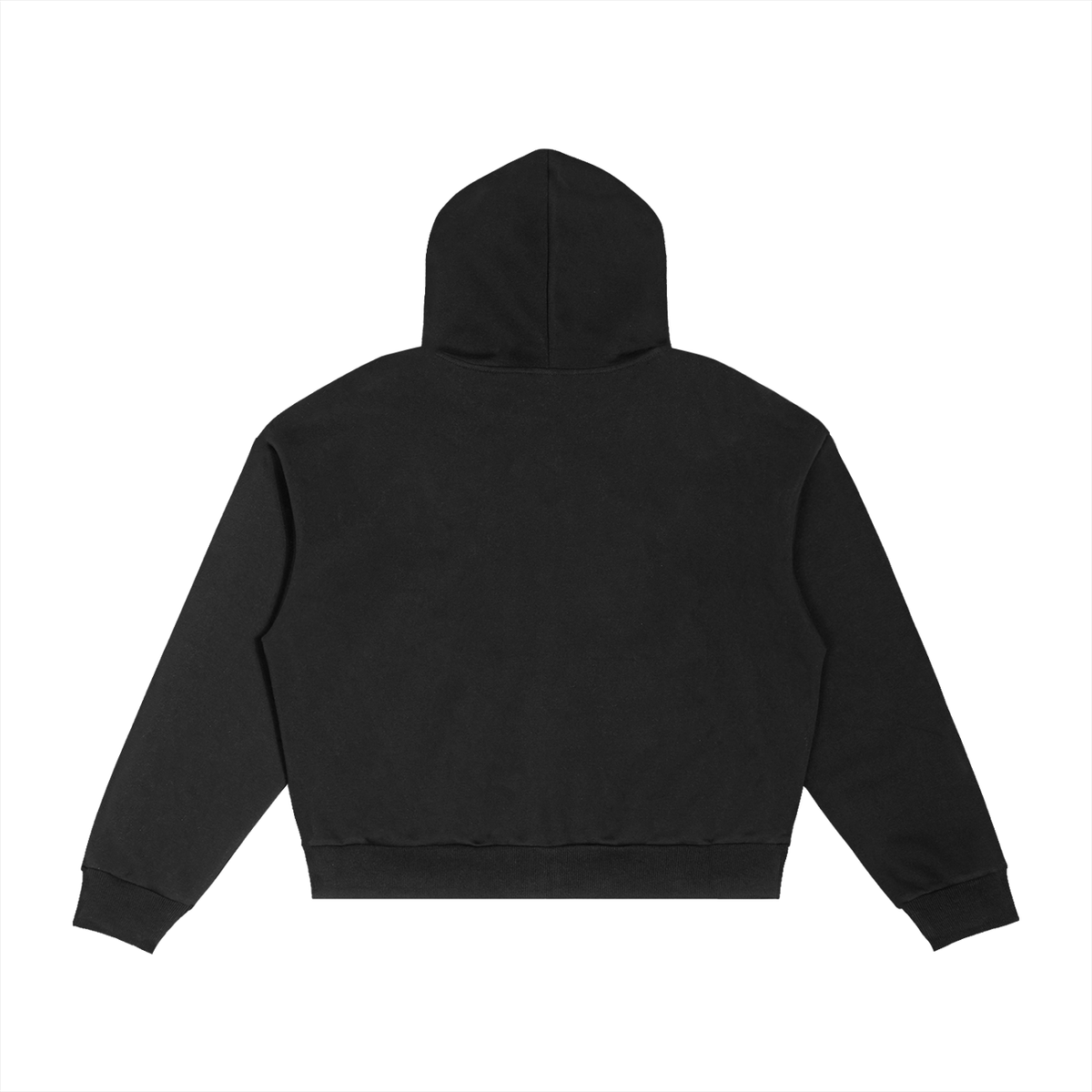 Veste zippée boxy capuche à carreaux – coloris noir