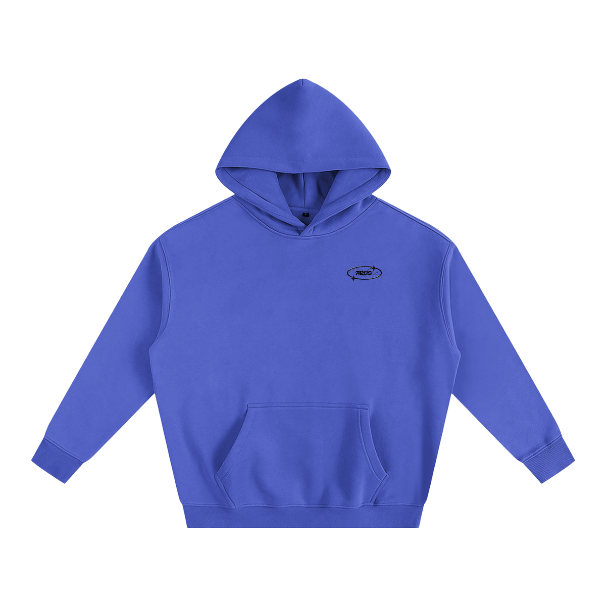 Sweat à capuche oversize molletonné – Arvo – coloris bleu Klein