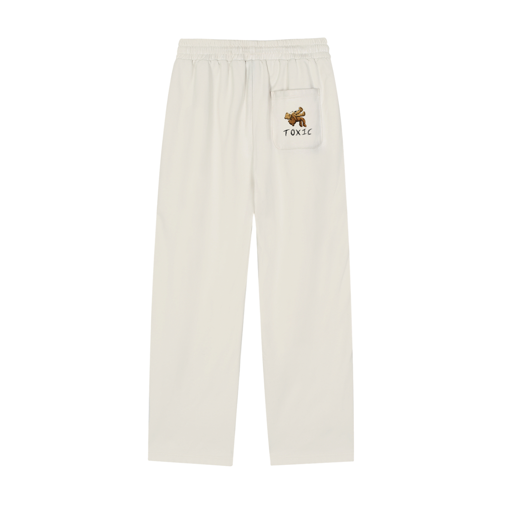 Jogging droit à bandes réfléchissantes – Teddy – coloris blanc grisé