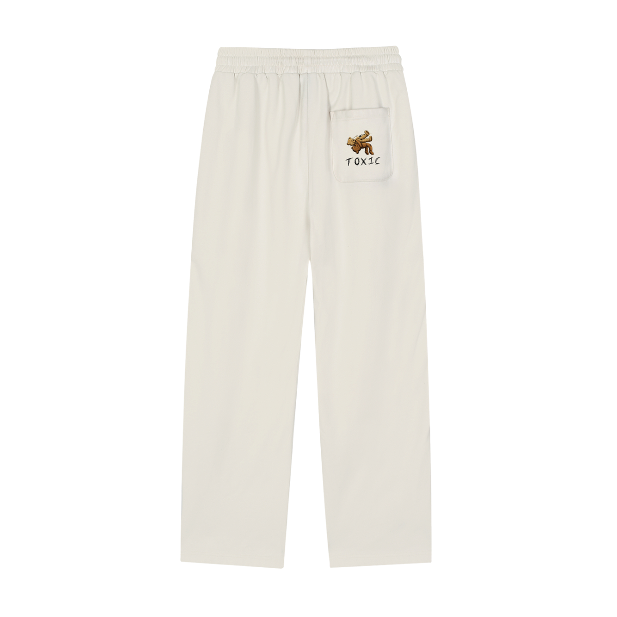 Jogging droit à bandes réfléchissantes – Teddy – coloris blanc grisé