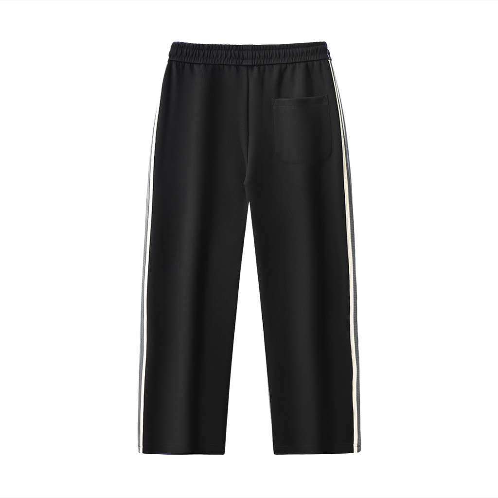 Jogging droit à bandes latérales – coloris noir
