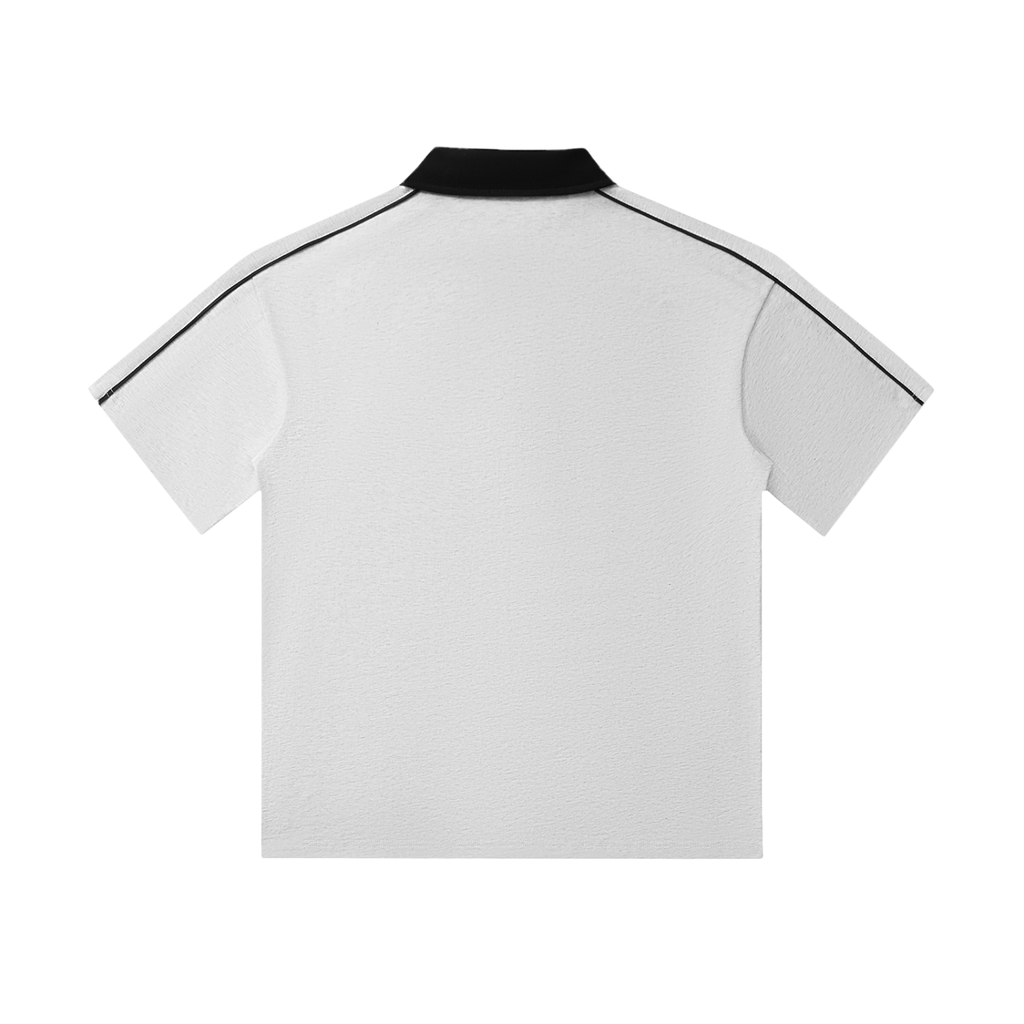 Polo col contrasté – Dragon – coloris gris perle